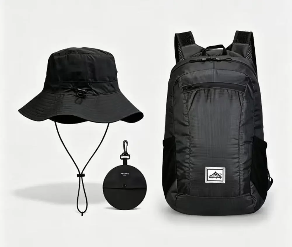 Ultra‑Light Foldable Waterproof Hiking Backpack & Foldable Bucket Hat